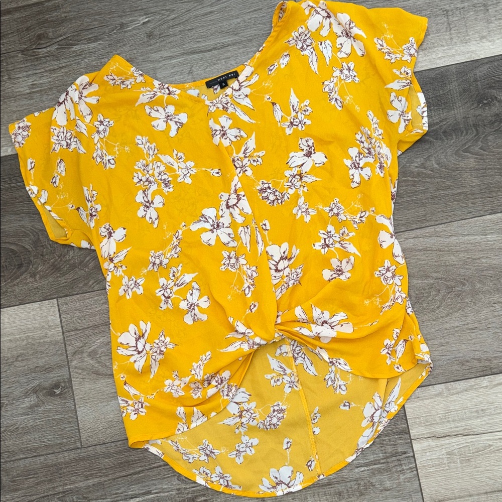 West Kei Yellow Floral Blouse